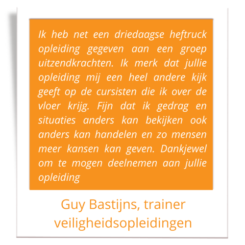 Quote Guy Bastijns trainer veiligheidsopleidingen